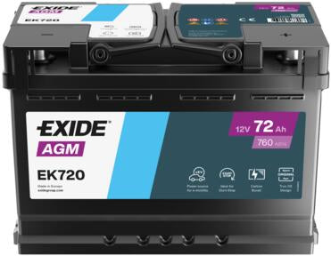 BATERÍA EXIDE - EK720 72AH-12V